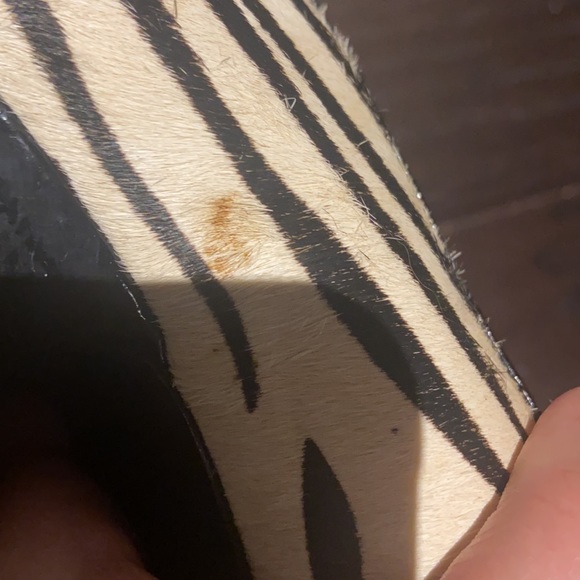 *Aldo White and Black Zebra print pony hair heels. Size 7.* - Picture 4 of 5